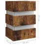 LED nightstand made of smoked oak engineered wood, measuring 45x35x67 cm. by , Nightstands - Ref: Foro24-326848, Price: 123,5...