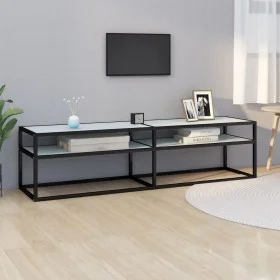 Mueble de TV vidrio templado color mármol blanco 160x40x40,5 cm de , Muebles TV - Ref: Foro24-331720, Precio: 114,14 €, Descu...