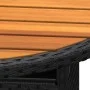 Mesa de jardín madera acacia y ratán sintético negro Ø80x75 cm de vidaXL, Mesas de jardín - Ref: Foro24-310608, Precio: 98,89...