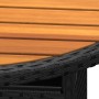 Mesa de jardín madera acacia y ratán sintético negro Ø80x75 cm de vidaXL, Mesas de jardín - Ref: Foro24-310608, Precio: 94,66...