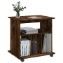 Armario ruedas madera contrachapada roble ahumado 60x45x60 cm de , Taquillas y armarios de almacenamiento - Ref: Foro24-82635...
