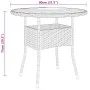 Mesa de jardín madera acacia y ratán sintético negro Ø80x75 cm de vidaXL, Mesas de jardín - Ref: Foro24-310608, Precio: 98,89...
