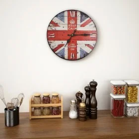 Reloj vintage de pared con flores UK 30 cm de , Relojes de pared - Ref: Foro24-50627, Precio: 17,22 €, Descuento: %
