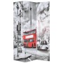Biombo divisor plegable 120x170 cm bus Londres blanco y negro de , Divisores de ambientes - Ref: Foro24-245873, Precio: 79,80...