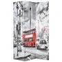 Biombo divisor plegable 120x170 cm bus Londres blanco y negro de , Divisores de ambientes - Ref: Foro24-245873, Precio: 78,44...