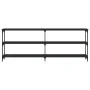 Black engineered wood console table 200x29x75 cm by , Side tables - Ref: Foro24-834110, Price: 95,54 €, Discount: %