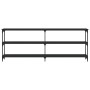 Mesa consola madera de ingeniería negra 200x29x75 cm de , Mesas auxiliares - Ref: Foro24-834110, Precio: 97,21 €, Descuento: %