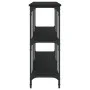 Black engineered wood console table 200x29x75 cm by , Side tables - Ref: Foro24-834110, Price: 95,54 €, Discount: %