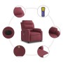 Sillón de masaje reclinable eléctrico tela rojo tinto de , Sillones - Ref: Foro24-3204971, Precio: 303,61 €, Descuento: %
