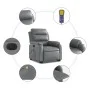 Sillón de masaje elevable eléctrico cuero sintético gris de , Sillones - Ref: Foro24-3205066, Precio: 355,72 €, Descuento: %
