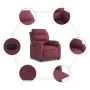 Electric reclining armchair in burgundy fabric by , Armchairs - Ref: Foro24-3204959, Price: 288,72 €, Discount: %