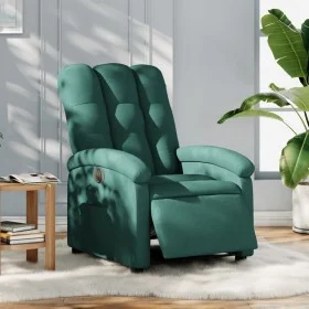 Sillón reclinable eléctrico tela verde oscuro de , Sillones - Ref: Foro24-3204074, Precio: 242,51 €, Descuento: %