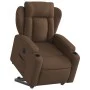 Electric reclining and lift fabric armchair in brown. by , Armchairs - Ref: Foro24-3204510, Price: 332,65 €, Discount: %