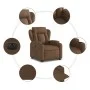 Electric reclining and lift fabric armchair in brown. by , Armchairs - Ref: Foro24-3204510, Price: 332,65 €, Discount: %