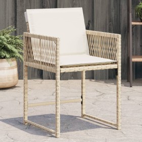 Sillas de jardín con cojines 4 uds ratán sintético beige de , Sillas de jardín - Ref: Foro24-365021, Precio: 160,23 €, Descue...