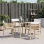 Sillas de jardín con cojines 4 uds ratán sintético beige de , Sillas de jardín - Ref: Foro24-365021, Precio: 160,23 €, Descue...