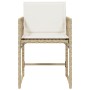 Sillas de jardín con cojines 4 uds ratán sintético beige de , Sillas de jardín - Ref: Foro24-365021, Precio: 160,23 €, Descue...