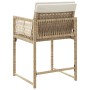 Sillas de jardín con cojines 4 uds ratán sintético beige de , Sillas de jardín - Ref: Foro24-365021, Precio: 160,23 €, Descue...