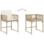 Sillas de jardín con cojines 4 uds ratán sintético beige de , Sillas de jardín - Ref: Foro24-365021, Precio: 160,23 €, Descue...