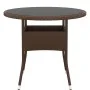 Mesa de jardín vidrio templado ratán sintético marrón Ø80x75 cm de vidaXL, Mesas de jardín - Ref: Foro24-310605, Precio: 97,5...