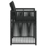 Sillas de jardín con cojines 4 unidades ratán sintético negro de , Sillas de jardín - Ref: Foro24-365035, Precio: 192,92 €, D...