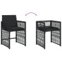 Sillas de jardín con cojines 4 unidades ratán sintético negro de , Sillas de jardín - Ref: Foro24-365035, Precio: 192,92 €, D...