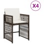 Sillas de jardín con cojines 4 unidades ratán sintético marrón de , Sillas de jardín - Ref: Foro24-365037, Precio: 206,44 €, ...