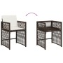 Sillas de jardín con cojines 4 unidades ratán sintético marrón de , Sillas de jardín - Ref: Foro24-365037, Precio: 206,44 €, ...