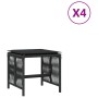 Taburetes de jardín con cojines 4 uds ratán PE negro 41x41x36cm de , Otomanas de exterior - Ref: Foro24-365056, Precio: 89,87...