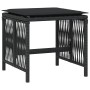 Taburetes de jardín con cojines 4 uds ratán PE negro 41x41x36cm de , Otomanas de exterior - Ref: Foro24-365056, Precio: 89,87...