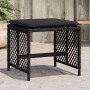 Taburetes de jardín con cojines 4 uds ratán PE negro 41x41x36cm de , Otomanas de exterior - Ref: Foro24-365049, Precio: 97,14...