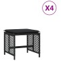 Taburetes de jardín con cojines 4 uds ratán PE negro 41x41x36cm de , Otomanas de exterior - Ref: Foro24-365049, Precio: 97,14...