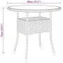 Mesa de jardín vidrio templado ratán sintético marrón Ø80x75 cm de vidaXL, Mesas de jardín - Ref: Foro24-310605, Precio: 97,5...