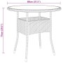 Mesa de jardín vidrio templado ratán sintético marrón Ø80x75 cm de vidaXL, Mesas de jardín - Ref: Foro24-310605, Precio: 98,7...