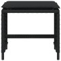 Taburetes de jardín con cojines 4 uds ratán PE negro 41x41x36cm de , Otomanas de exterior - Ref: Foro24-365049, Precio: 97,14...
