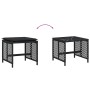 Taburetes de jardín con cojines 4 uds ratán PE negro 41x41x36cm de , Otomanas de exterior - Ref: Foro24-365049, Precio: 97,14...
