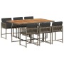 Set comedor jardín 7 pzas y cojines ratán sintético gris de , Conjuntos de jardín - Ref: Foro24-3211454, Precio: 420,45 €, De...