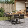 Set comedor de jardín 5 piezas con cojines ratán sintético gris de , Conjuntos de jardín - Ref: Foro24-3211442, Precio: 281,3...