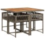 Set comedor de jardín 5 piezas con cojines ratán sintético gris de , Conjuntos de jardín - Ref: Foro24-3211442, Precio: 281,3...