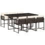 Set comedor de jardín 7 pzas con cojines ratán sintético marrón de , Conjuntos de jardín - Ref: Foro24-3211449, Precio: 382,9...