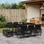 Set de comedor jardín 11 pzas con cojines ratán sintético negro de , Conjuntos de jardín - Ref: Foro24-3211507, Precio: 454,5...