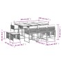 Set de comedor jardín 11 pzas con cojines ratán sintético negro de , Conjuntos de jardín - Ref: Foro24-3211507, Precio: 454,5...