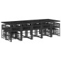 Set comedor de jardín con cojines 15 pzas ratán sintético negro de , Conjuntos de jardín - Ref: Foro24-3211530, Precio: 747,0...