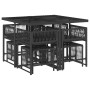 Set de comedor de jardín 9 pzas y cojines ratán sintético negro de , Conjuntos de jardín - Ref: Foro24-3211494, Precio: 340,1...