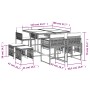 Set comedor jardín 9 pzas y cojines ratán sintético gris de , Conjuntos de jardín - Ref: Foro24-3211496, Precio: 347,22 €, De...