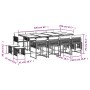 Set comedor de jardín con cojines 13 pzas ratán sintético negro de , Conjuntos de jardín - Ref: Foro24-3211518, Precio: 635,3...