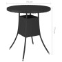 Mesa de jardín ratán sintético negro 70x70x73 cm de vidaXL, Mesas de jardín - Ref: Foro24-310465, Precio: 95,28 €, Descuento: %