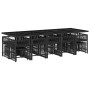 Set comedor de jardín con cojines 15 pzas ratán sintético negro de , Conjuntos de jardín - Ref: Foro24-3211710, Precio: 819,4...