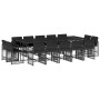Set comedor de jardín con cojines 15 pzas ratán sintético negro de , Conjuntos de jardín - Ref: Foro24-3211771, Precio: 889,9...