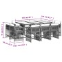 Set de comedor jardín 11 pzas con cojines ratán sintético negro de , Conjuntos de jardín - Ref: Foro24-3211746, Precio: 592,1...